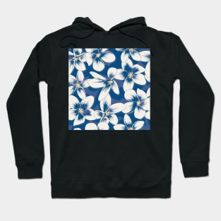 Classic Blue  Frangipani Hoodie